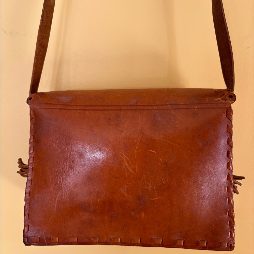 Vintage Leather Tooled Shoulder Bag 60’s 70’s - Picture 10 of 15